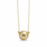 10.5-11mm Golden Southsea Pearl Necklace, 14ct Yellow Gold 10.5-11mm Golden Southsea Pearl Necklace, 14ct Yellow Gold