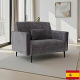 MOONAP Monroe Dark Grey Fabric Loveseat MOONAP Monroe Dark Grey Fabric Loveseat