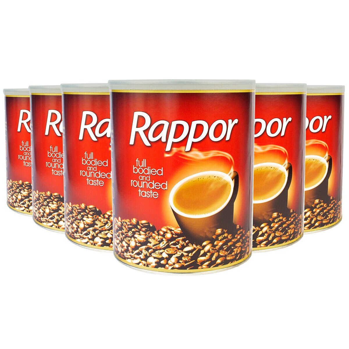 Cut out image of multiple rappor coffee's on white background