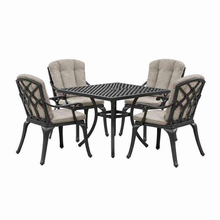 Bramblecrest Milan 5 Piece Dining Set in Black Bramblecrest Milan 5 Piece Dining Set in Black