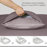 Dark Grey Silverlining Pillowcases No Zipper