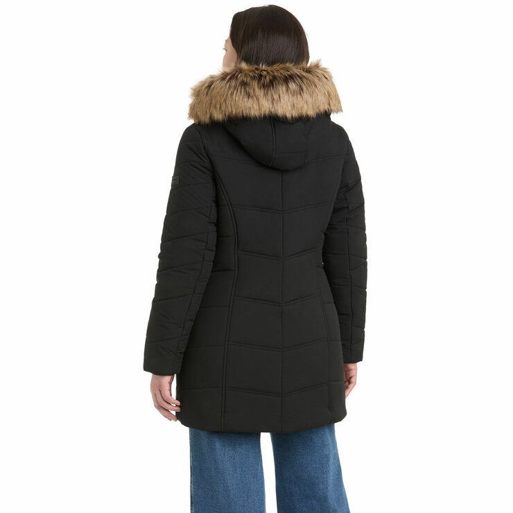 Sanctuary Women's Walker Coat with Faux Fur Hood Sanctuary Women's Walker Coat with Faux Fur Hood