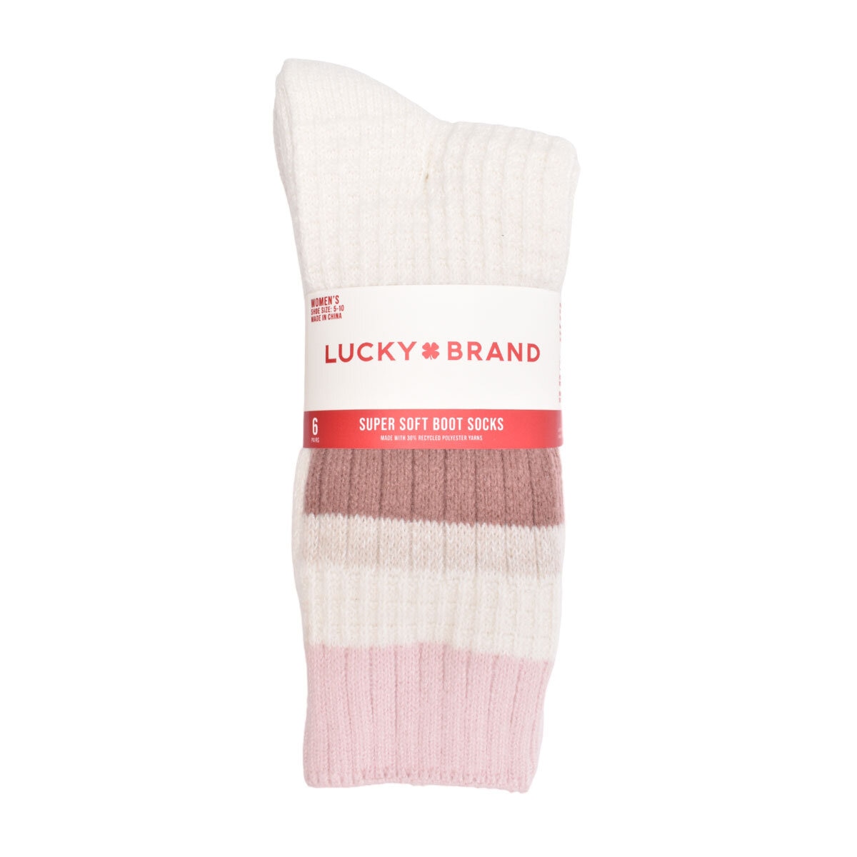 Lucky Cozy Boot Sock, 6 Pack