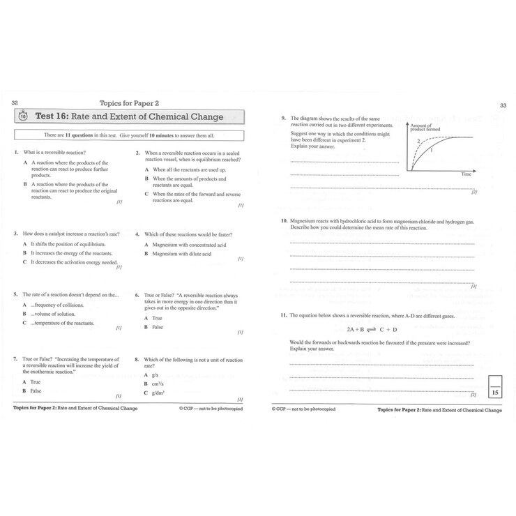 Page Spread of CGP GCSE AQA Chemistry text book