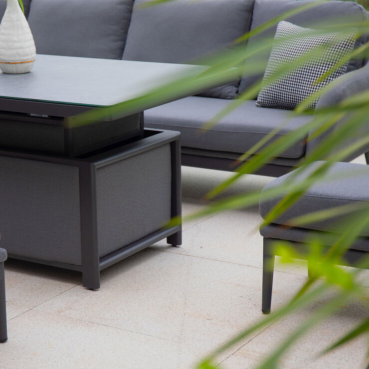 Harbour Lifestyle Luna Corner Patio Set with Rising Table (Left Hand) + Cover Harbour Lifestyle Luna Corner Patio Set with Rising Table (Left Hand) + Cover