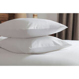 image showing an up close shot of two pillows coverd in the white snug bundle pillow cases