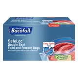 Bacofoil Safeloc Food and Freezer Bags, Medium, 76 Pack