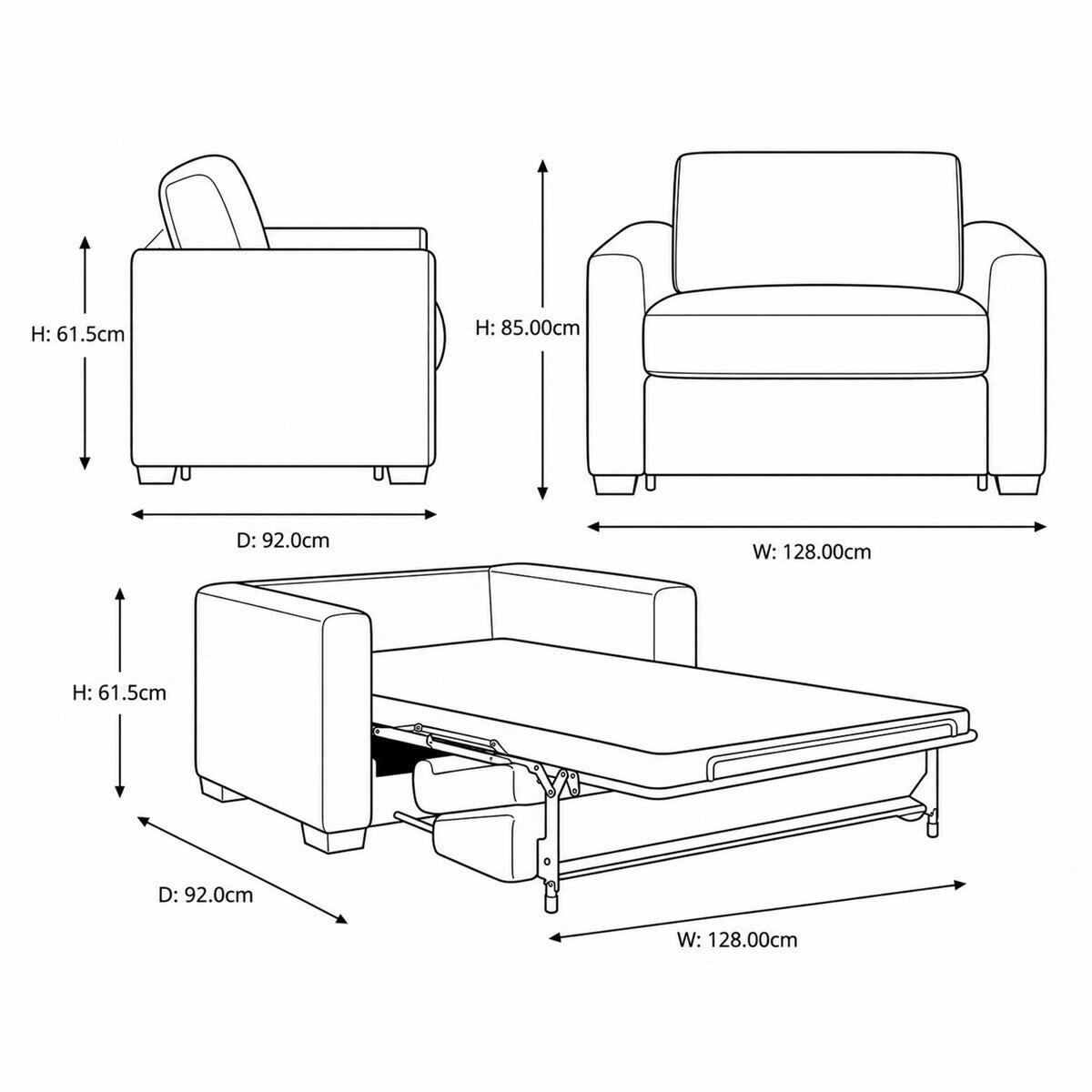 Lucas Brown Fabric Snuggler Sofa Bed Lucas Brown Fabric Snuggler Sofa Bed