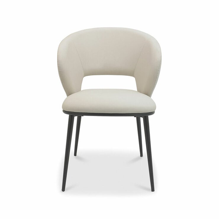 Bentley Designs Luca Beige Faux Leather Dining Chair, 2 Pack Bentley Designs Luca Beige Faux Leather Dining Chair, 2 Pack