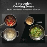 Hisense Hi6 HI8421BSC 80cm Induction Hob with Bridge Zone, in Black