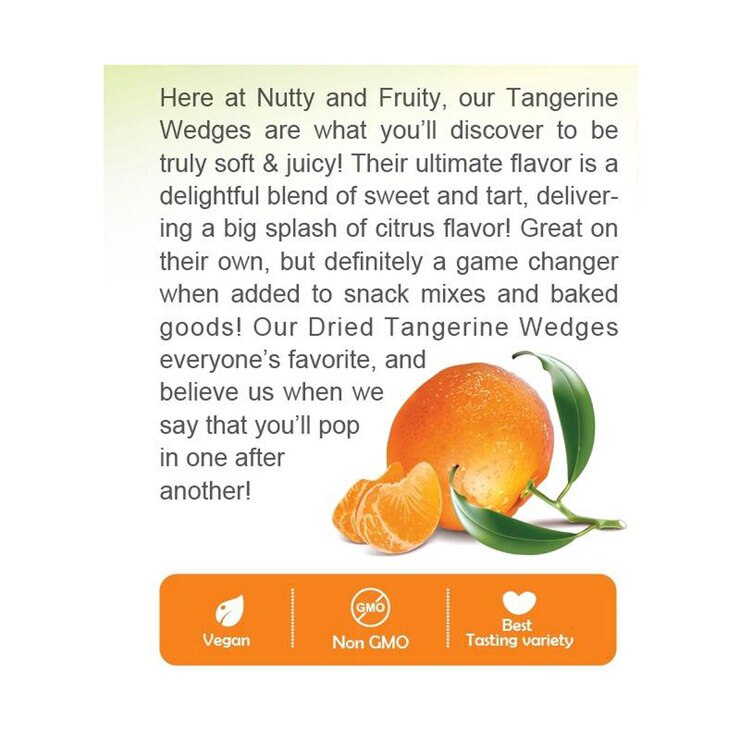 Nutty & Fruity Dried Tangerine Wedges, 568g Costco UK