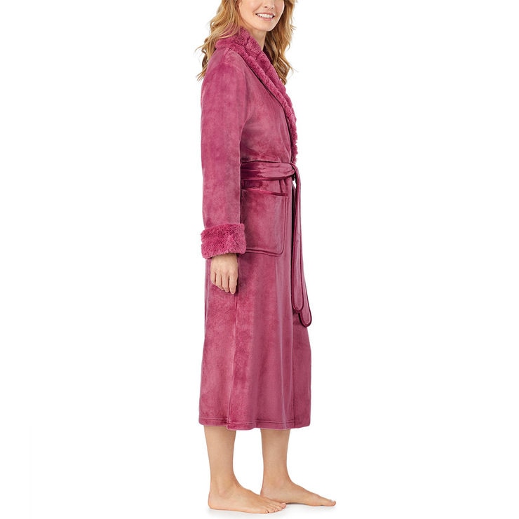 Carole Hochman Women's Plush Robe in Berry, 3 Sizes Costco UK