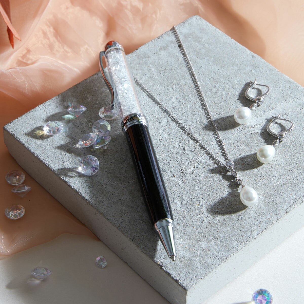 Diamonfire Shell Pearl Drop Lever Hook Earrings