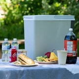 Koolatron 12V Electric Cooler 17L, Cool/Warm Box with Adjustable Strap in Grey