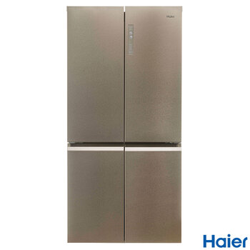 Haier HCR5919FOPG, Multidoor Fridge Freezer, F Rated in Grey