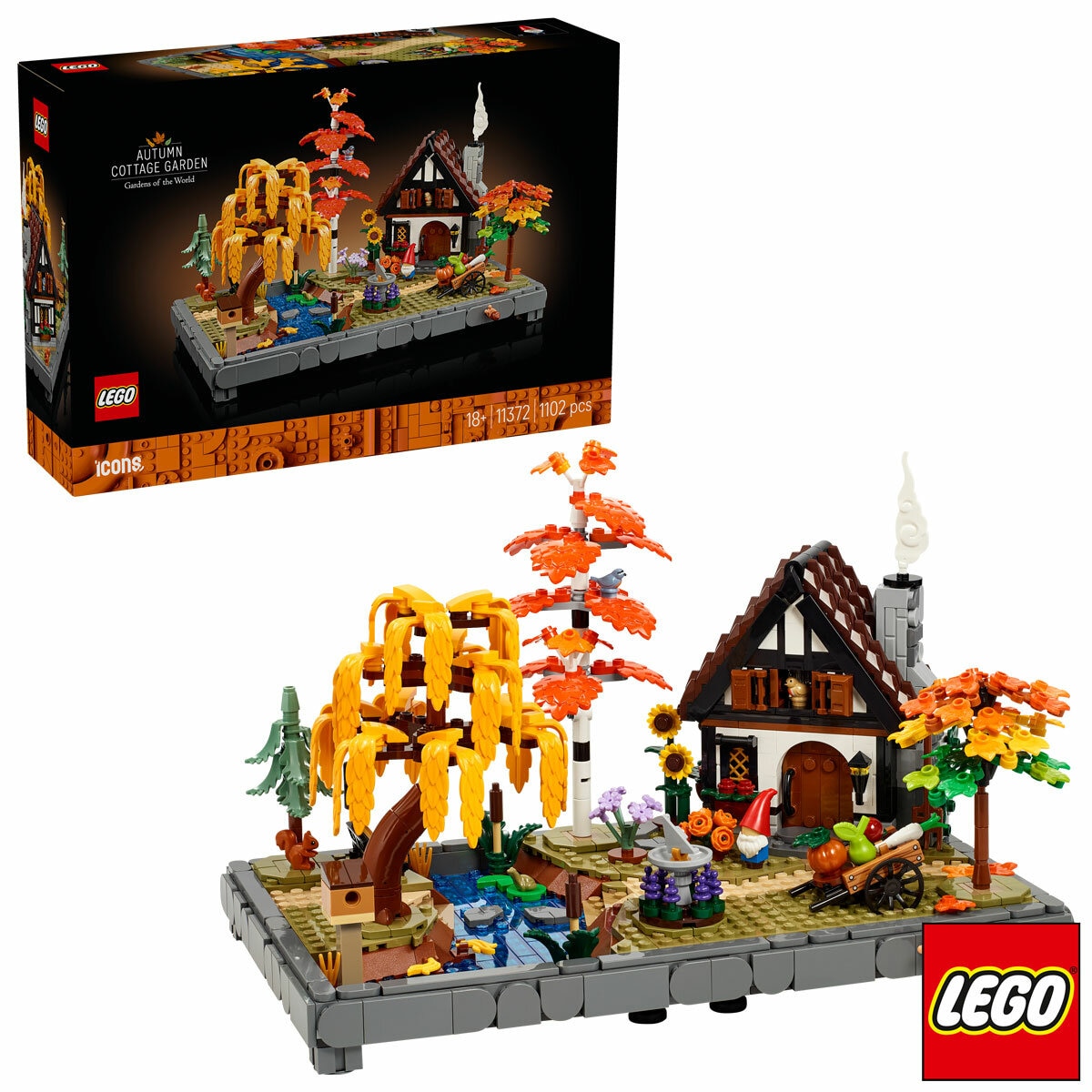 LEGO Icons Autumn Cottage Garden - Model 11372 (18+ Years)