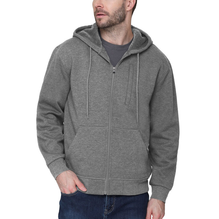 BC Clothing Fleece Lined Hoody in Grey BC Clothing Fleece Lined Hoody in Grey