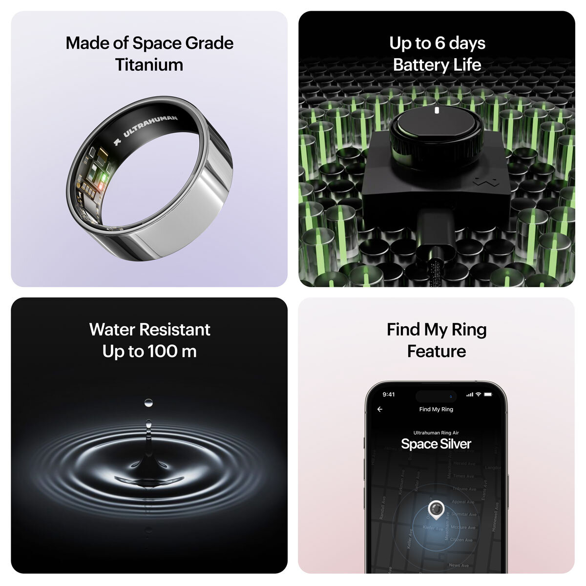 Buy Ultrahuman Ring AIR Space Silver at costco.co.uk