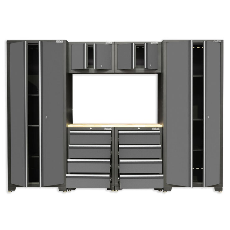 Hilka 24 Gauge Steel 7 Piece Modular Storage Cabinet Set