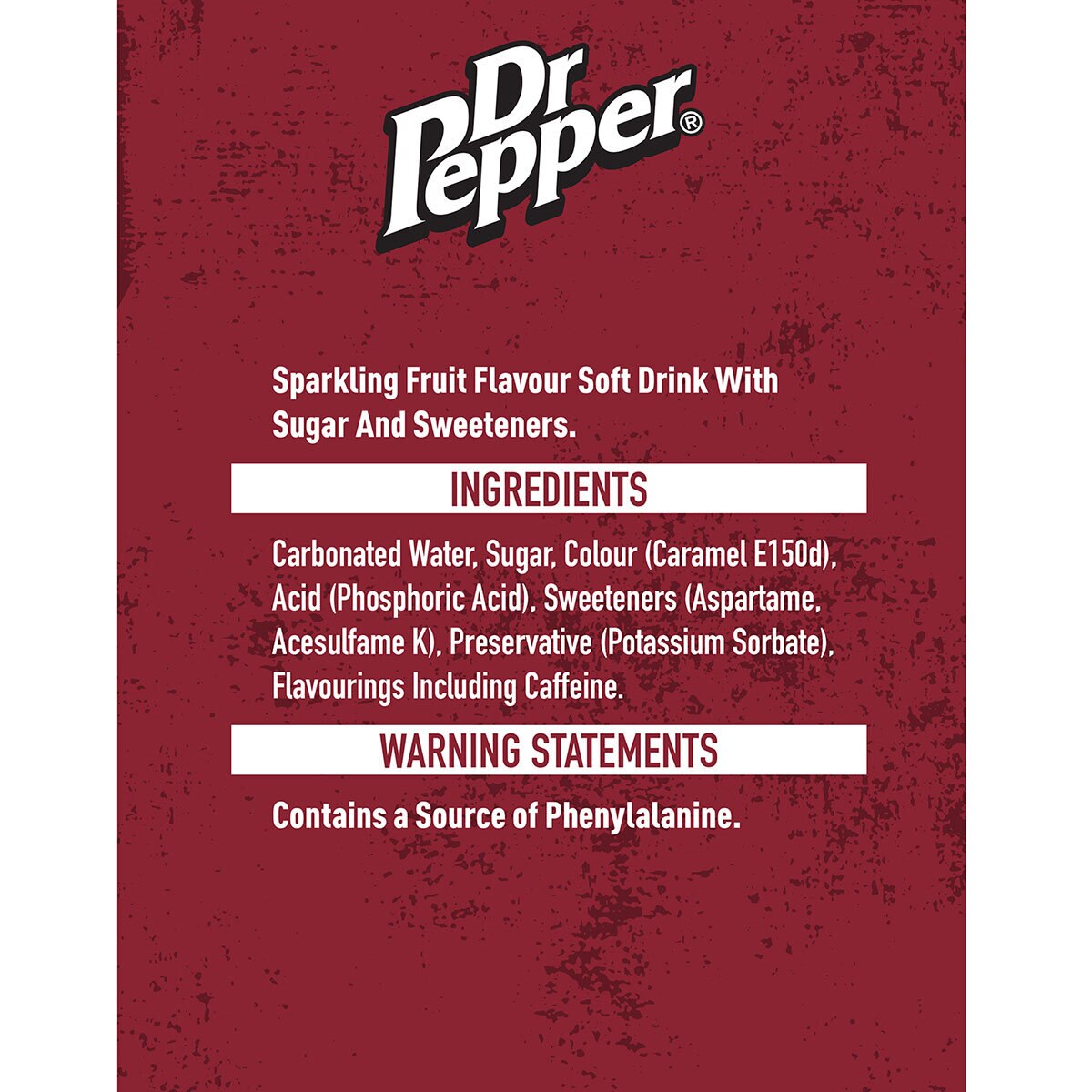 Dr Pepper, 12 x 500ml