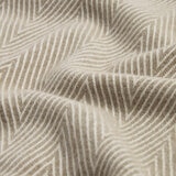 Osprey London Taupe Herringbone Fringed Throw, 140 x 190 cm