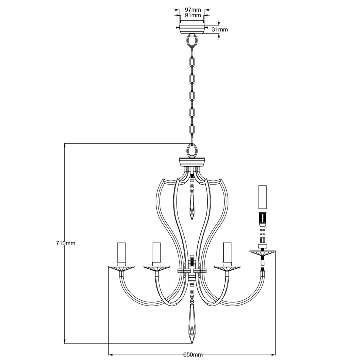 line drawing of light