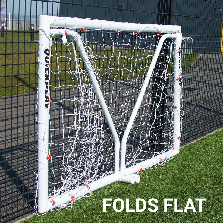 Lifestyle image showing the goal folded flat