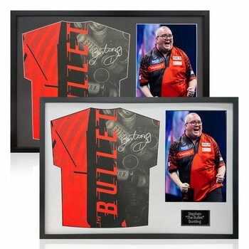 Stephen Bunting Signed Framed Darts Shirt including 1 Photo in 2 Options: White or Black