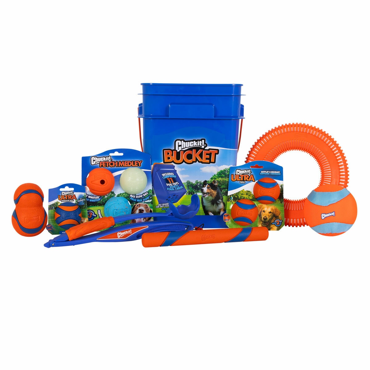 ChuckIt! Bucket Dog Toy 11 Piece Set ChuckIt! Bucket Dog Toy 11 Piece Set