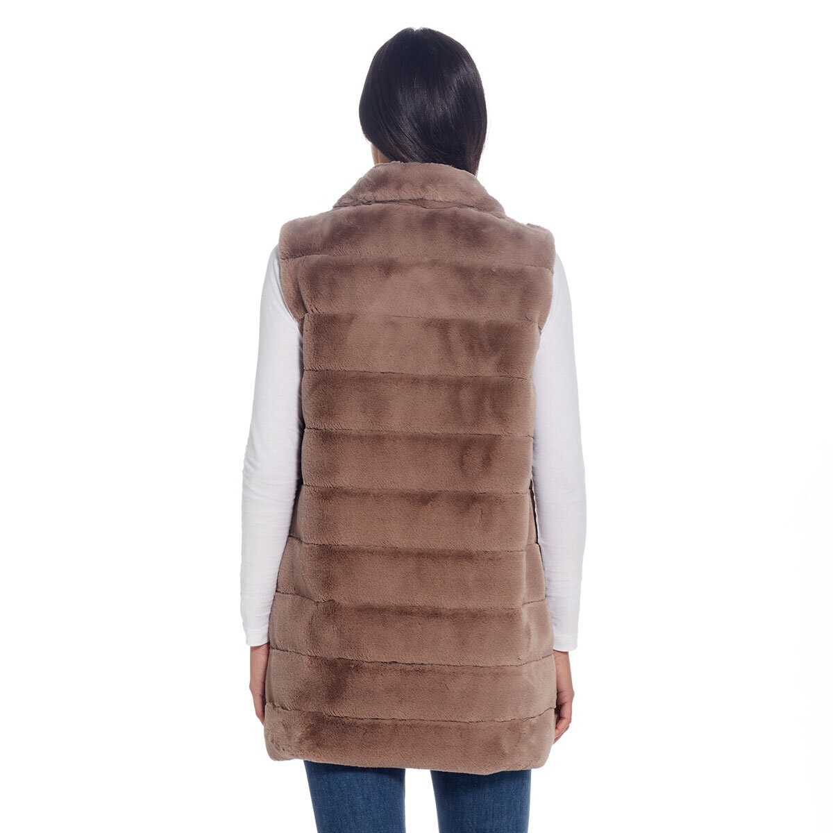 Weatherproof Ladies Faux Fur 3/4 Vest