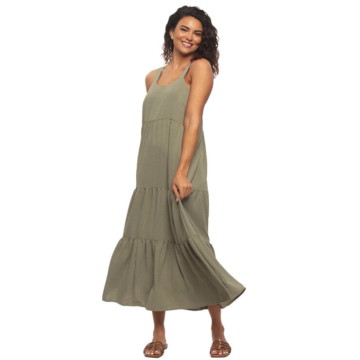 Jezebel Ladies Tiered Dress in Green Jezebel Ladies Tiered Dress in Green