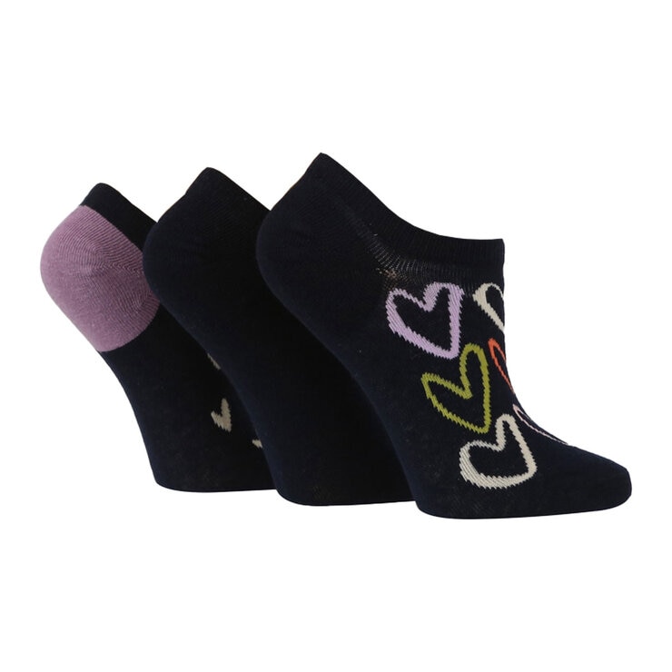 Caroline Gardner Ladies Trainer Sock 6 Pack in Navy
