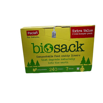 Biosack Compostable Food Caddy Liners, 2 x 120 Bags
