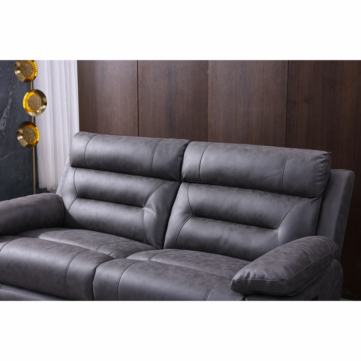 Lucca Grey Fabric Power Reclining Large 2 Seater Sofa Lucca Grey Fabric Power Reclining Large 2 Seater Sofa