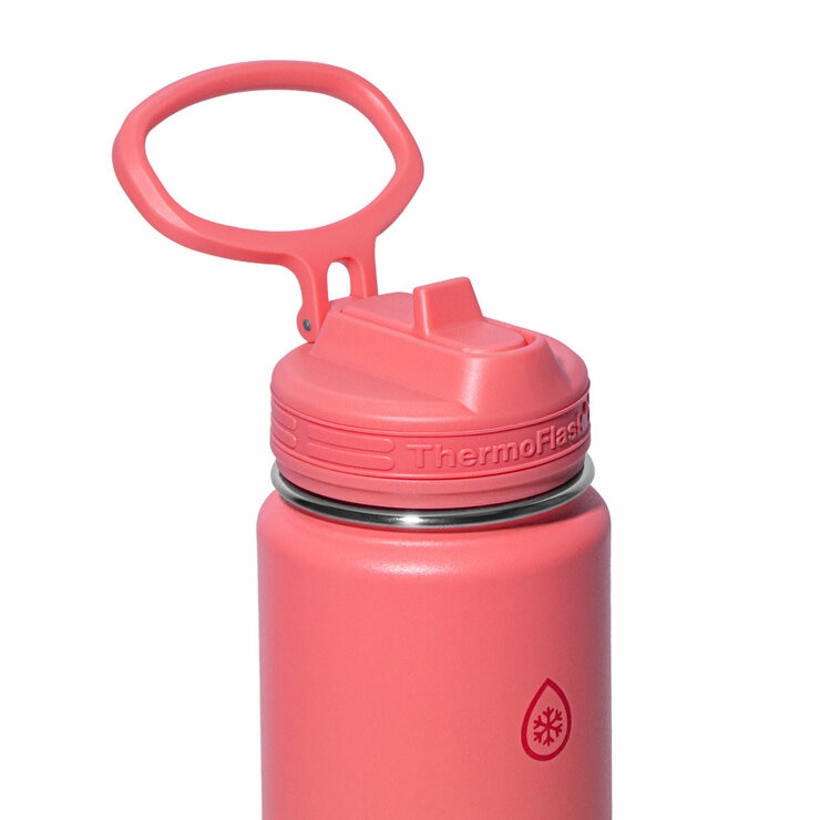 ThermoFlask Stainless Steel Water Bottle 710ml, 2 Pack in Surf Side & Tropical Hibiscus