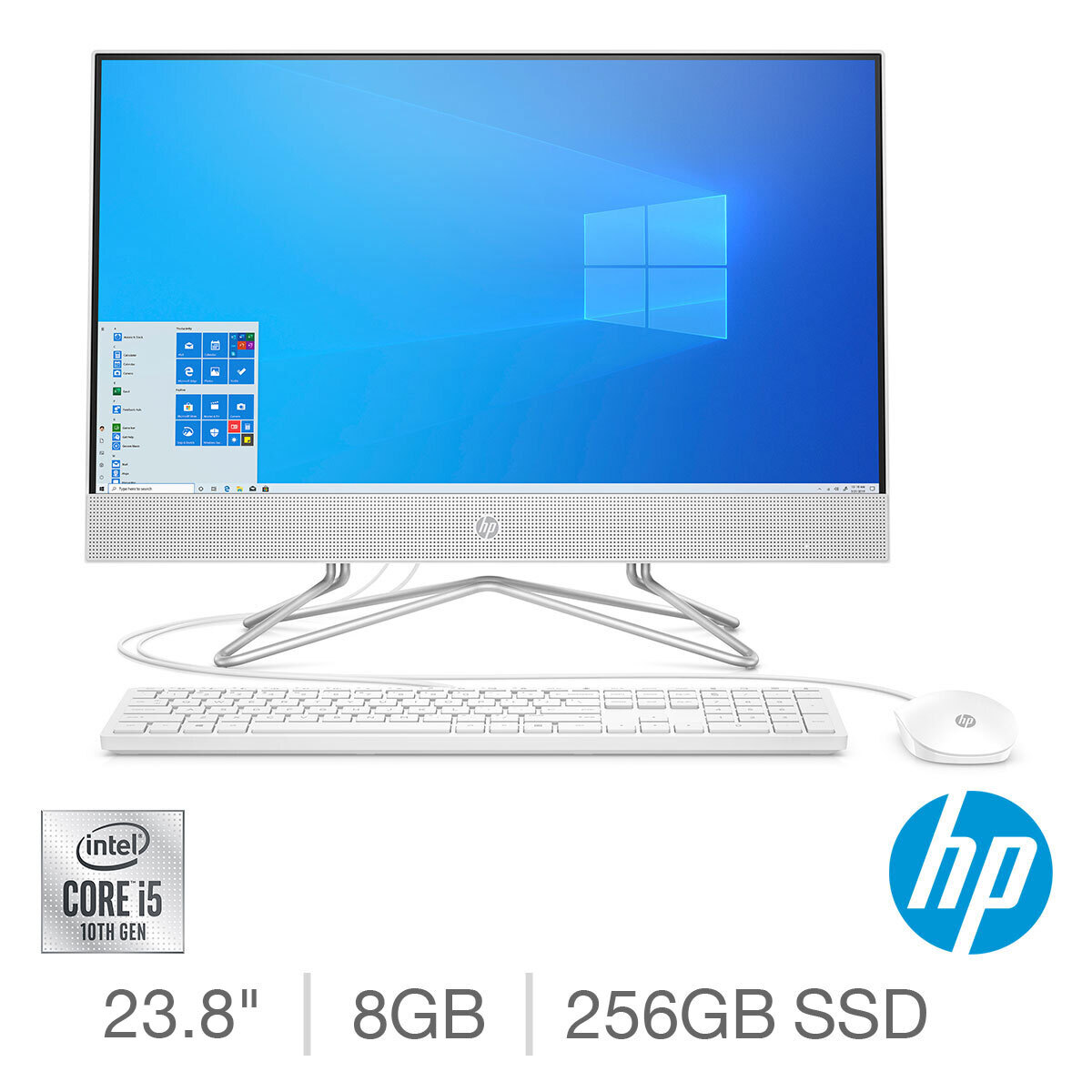 HP, Intel Core i5, 8GB RAM, 256GB SSD, 23.8 Inch, All in One Desktop PC, 24-df0026na