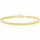 Serpentine Chain Bracelet, 14ct Yellow Gold