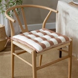Hayle 2 Pack Striped Cotton Seat Pad Cushion