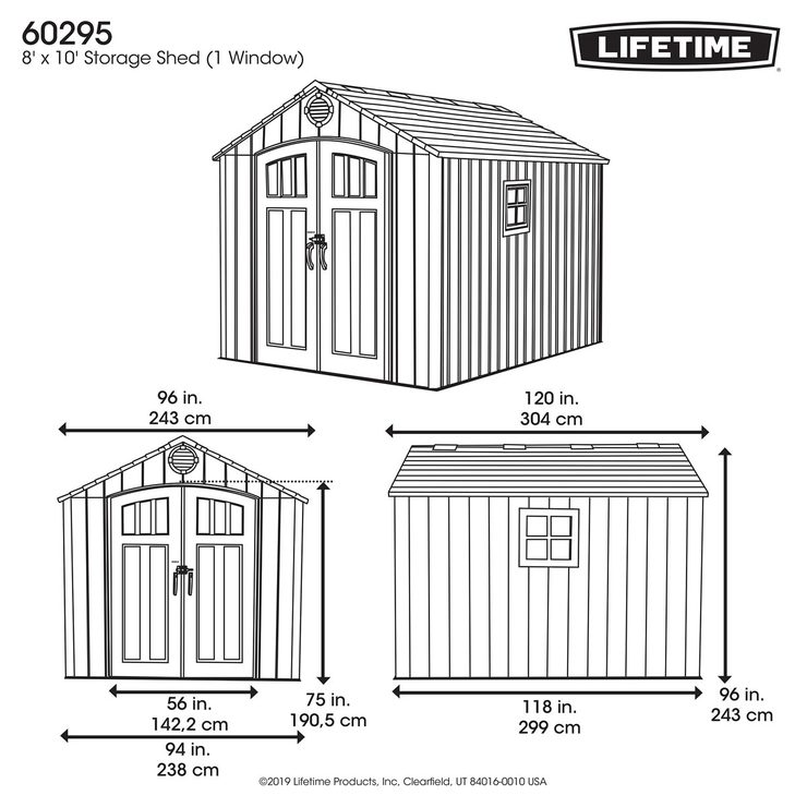 Lifetime 8 Ft. x 10 Ft. Outdoor Storage Shed