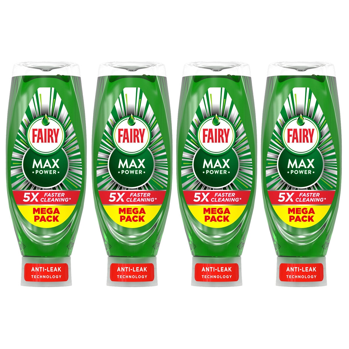 Fairy Max Power Washing Up Liquid, 4 x 730ml