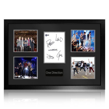 One Direction Signed Frame including 4 Photos