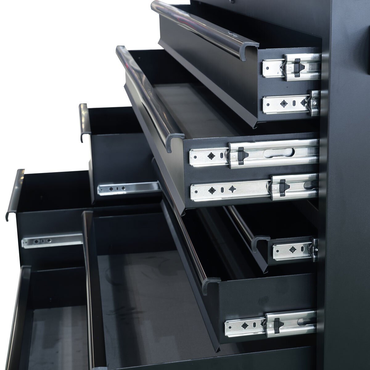 Open close up HILKA 55" 8 DRWR TROLLEY TOOL TROLLEY PCC55