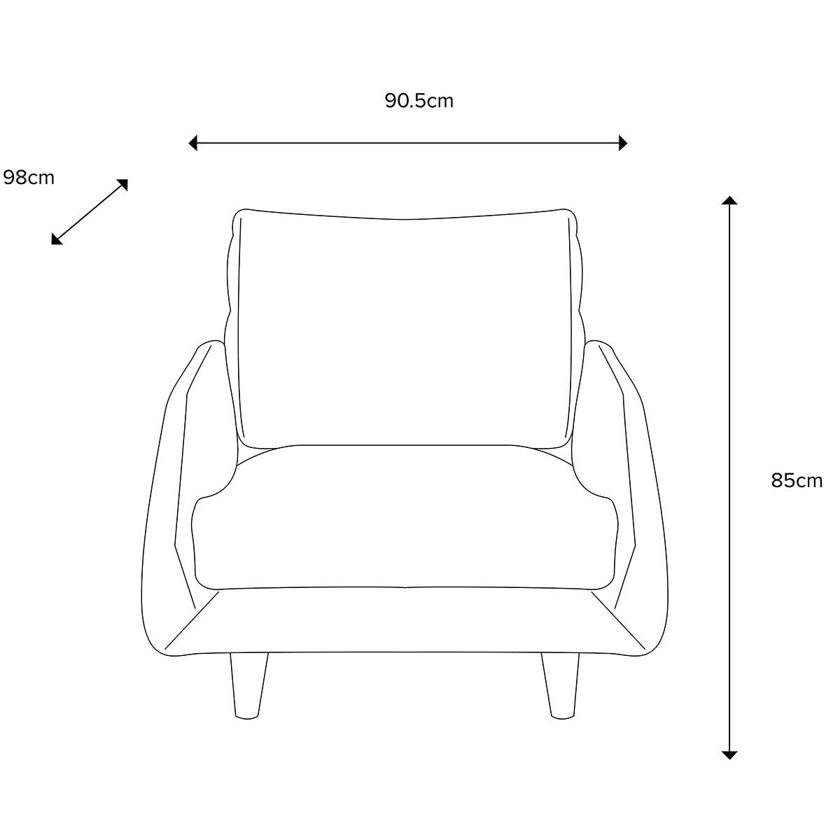 Gallery Oakwood Natural Fabric Armchair