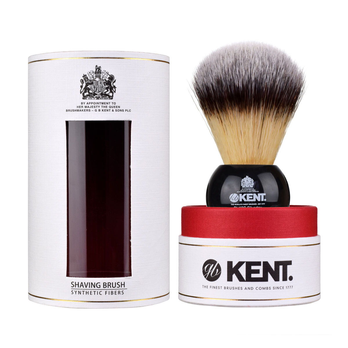 Kent Brushes Large Synthetic Black Shaving Brush in Packaging