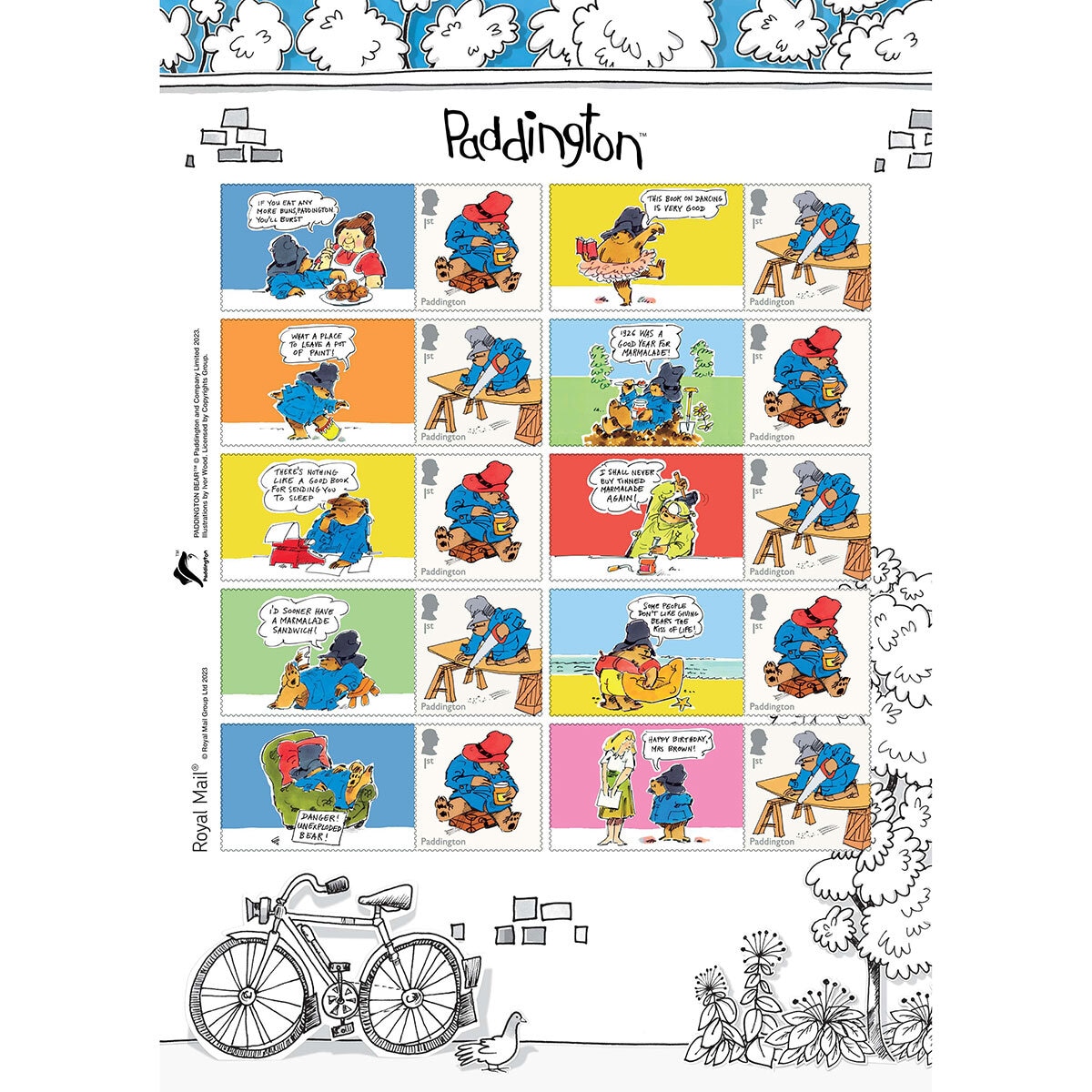 Official Paddington Framed Stamps Collectors Sheet by Royal Mail. Ready to hang gift.