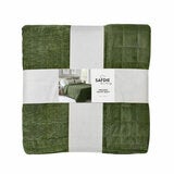 Safdie Crushed Velvet Green Throw , 234 x 244 cm Safdie Crushed Velvet Green Throw , 234 x 244 cm