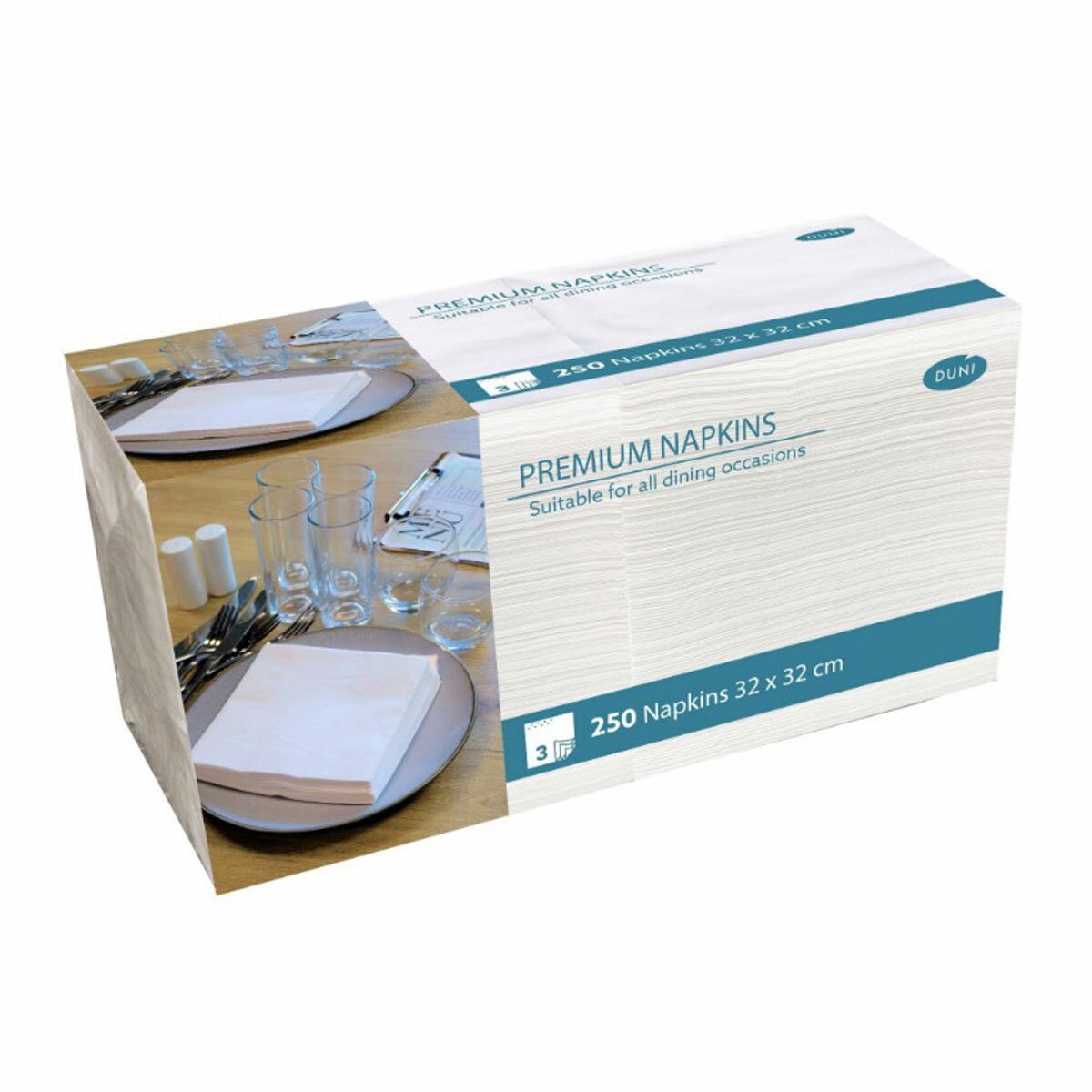 Duni Premium 32cm 3-Ply Napkins - 250 Count