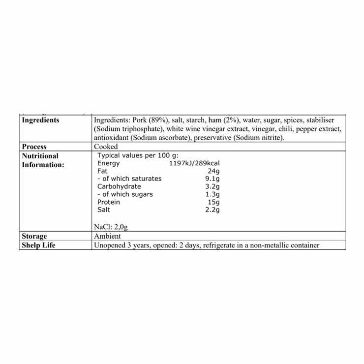 Nutritional information