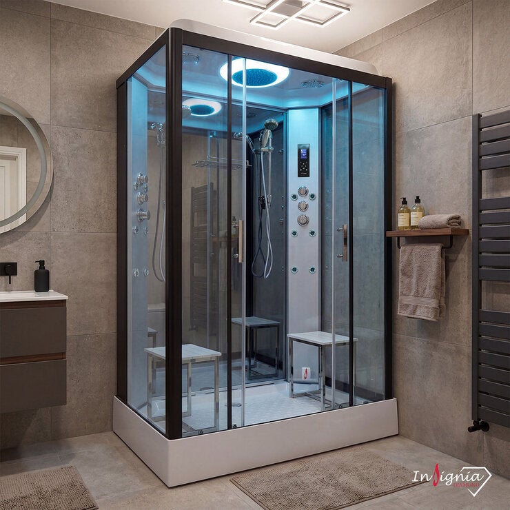 Insignia Diamond 1400 x 900 Steam Shower in 2 Colours Insignia Diamond 1400 x 900 Steam Shower in 2 Colours