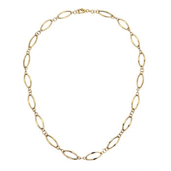 14ct Yellow Gold Oval Link Necklace